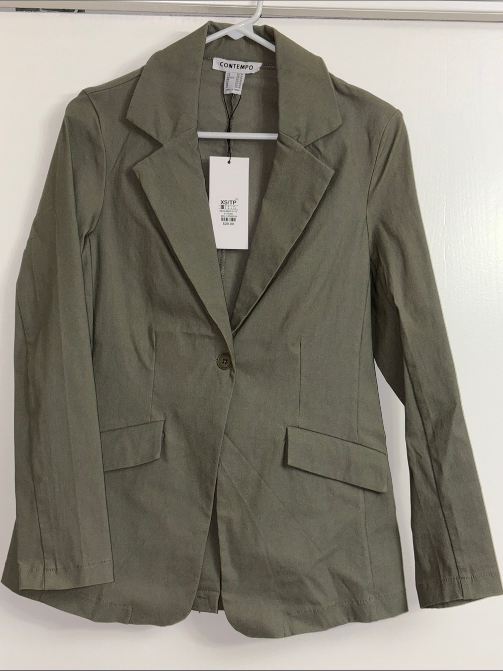 Contempo Olive Single-Button Blazer